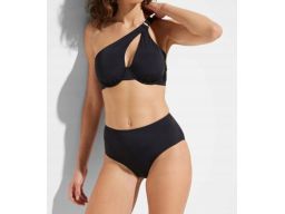 B.P.C czarne bikini asymetryczne na fiszbinach 40 (80D).