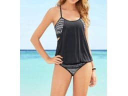 B.P.C luźne 2-częściowe tankini czarno-białe r.42