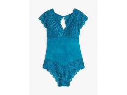 B.P.C. body morskie aksamitne z koronką 40/42.