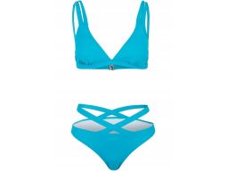 B.P.C bikini turkusowe ozdobne paski z figami 40.