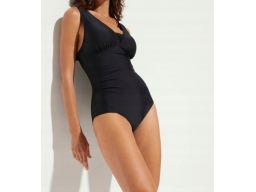 B.P.C kostium kąpielowy shape czarny z marszczeniem 48.