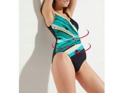 B.P.C kostium kąpielowy czarno-zielony r.38