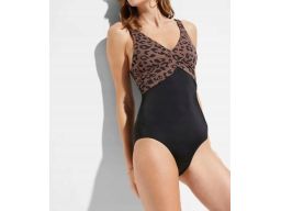 B.P.C kostium kąpielowy czarny w cętki r.42