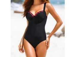 B.P.C kostium jednoczęściowy z kamieniami czarny 42 (80C).