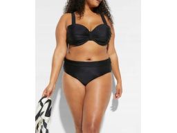 B.P.C bikini na fiszbinach czarne z figami r.48 (95E)