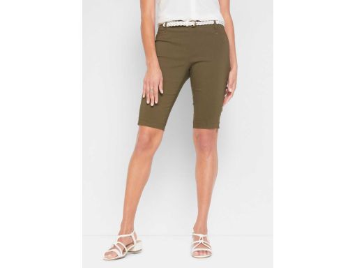 Krótkie spodenki elastyczne khaki r.38