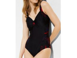 B.P.C kostium jednoczęściowy czarny ze wzorami r.48