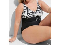 B.P.C kostium jednoczęściowy ze wzorem i wiązaniem r,40