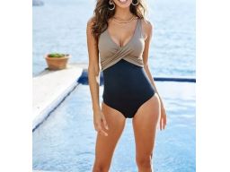 B.P.C kostium jednoczęściowy czarno-brązowy r.36