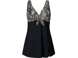 B.P.C sukienka kąpielowa czarna ze wzorem skóry węża r.46