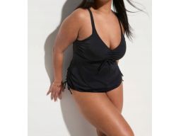 B.P.C tankini czarne na fiszbinach z figami w komplecie 48 (95F).