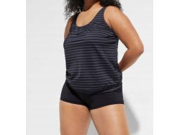 B.P.C tankini czarno-szare w paseczki 44.