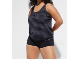 B.P.C tankini czarno-szare w paseczki z szortami 44.