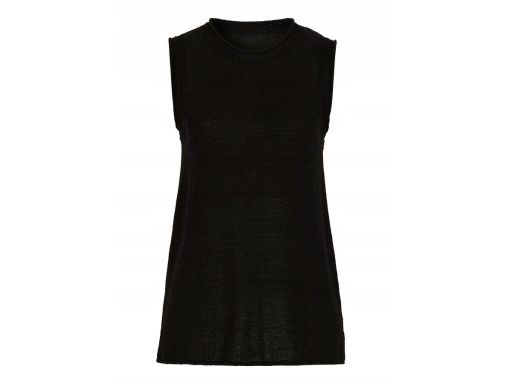 B.P.C top dzianinowy czarny bez rękawów 36/38.