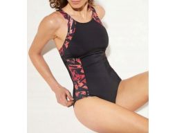 B.P.C kostium jednoczęściowy czarny z graficznym wzorem r.48