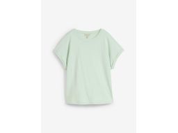 B.P.C t-shirt bawełniany pistacjowy z dłuższym tyłem ^48/50