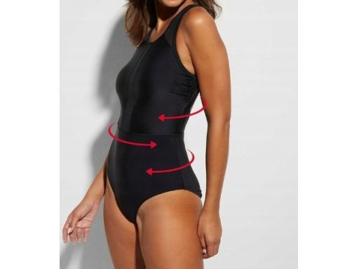 B.P.C kostium kąpielowy modelujący czarny z siateczką r.38