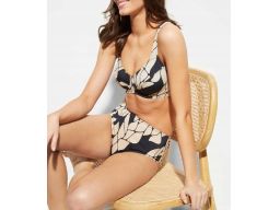 B.P.C Bikini typu minimizer czarno-beżowe we wzory r.42 (80D)