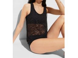 B.P.C. top tankini ażurowy czarny 48.