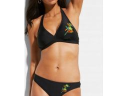 B.P.C bikini czarne z kolorowym nadrukiem 38.