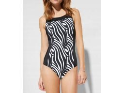 B.P.C kostium kąpielowy czarny zebra r.44