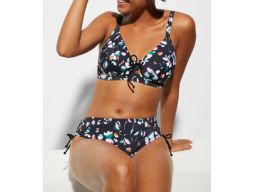 B.P.C bikini minimizer na fiszbinach w kolorowe wzory z figami 46 (90C