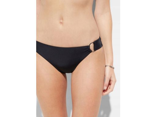 B.P.C bikini opaska bandeau czarna na jedno ramię z czarnymi figami 38