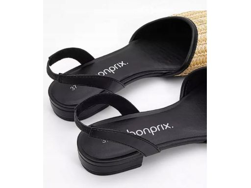 B.P.C balerinki słomiane z odkrytą piętą 39.