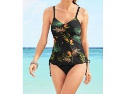 B.P.C tankini w kolorowe liście na fiszbinach z figami 44 (85F).
