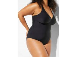 B.P.C kostium kąpielowy czarny z paskami na plecach r.46