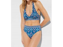 Bikini niebieskie we wzory wiązane 40.