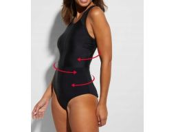 B.P.C kostium kąpielowy modelujący czarny z siateczką r.44