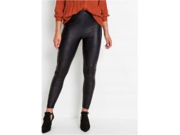 B.P.C legginsy czarne z eko skóry 40/42.