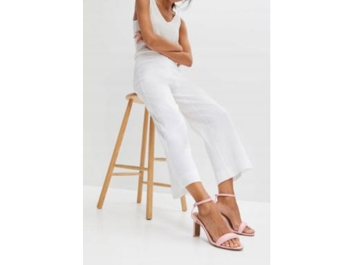 B.P.C spodnie 7/8 białe damskie szerokie ^46