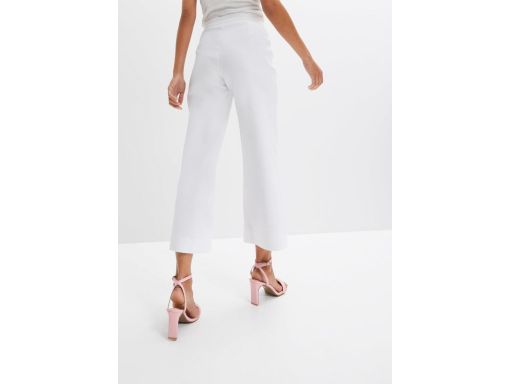 B.P.C spodnie 7/8 białe damskie szerokie ^46