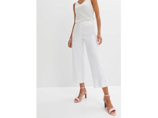 B.P.C spodnie 7/8 białe damskie szerokie ^46