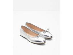 B.P.C baleriny srebrne z kokardką 40.
