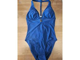 B.P.C kostium kąpielowy granatowy odkryte plecy 40