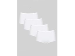 SLOGGI 4 pary majtki maxi panty białe wysoki stan 40