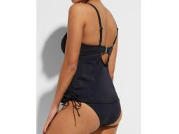 B.P.C czarne tankini na fiszbinach marszczenia figi w komplecie r.44(8