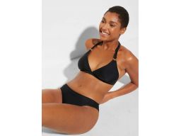 B.P.C bikini czarne z trójkątnymi miseczkami i figami r.42