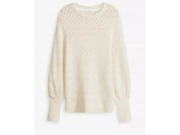 B.P.C sweter ażurowy ze srebrną nitką 44/46.