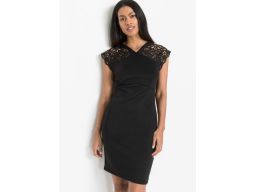 B.P.C dopasowana sukienka haft laserowy r.36/38