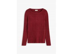B.P.C sweter bordowy damski prążek r.44/46