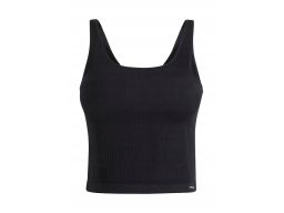 B.P.C top krótki Feel Comfort czarny prążkowany r.S