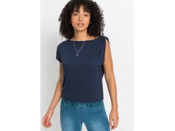B.P.C t-shirt granatowy asymetryczny r.36/38