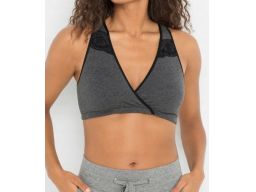 B.P.C biustonosz bustier do karmienia miękki antracytowy top ^48/50