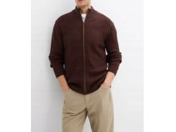 B.P.C sweter rozpinany męski brązowy r.M