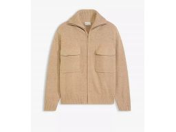 B.P.C sweter rozpinany beżowy z wysokim półgolfem r.52/54