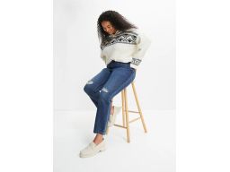 B.P.C jeansy damskie z cekinami i przetarciami ^44